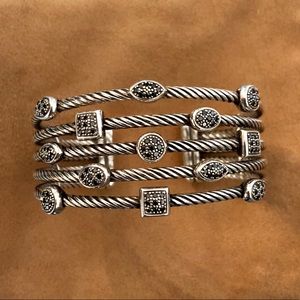 David Yurman 5-row confetti cuff bracelet